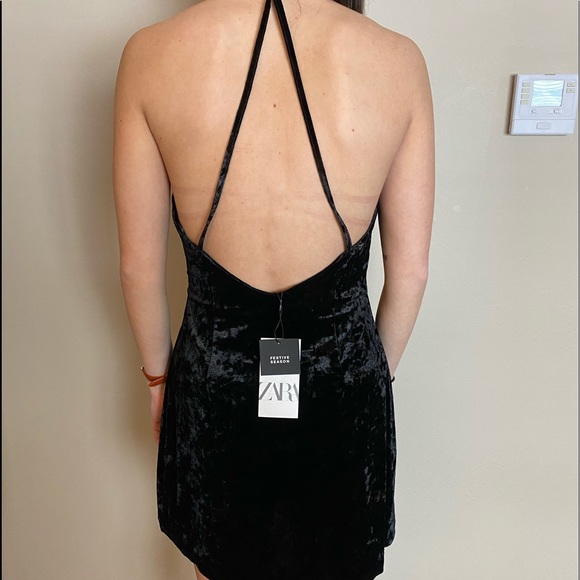Women’s Black Velvet Zara Dress - Picture 2 of 2